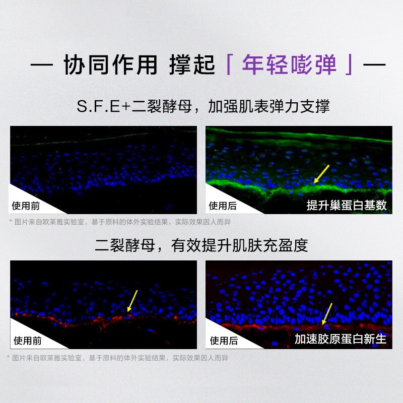 商品[国内直发] L'Oreal Paris|欧莱雅第三代黑精华抗初老精华液补水保湿抗皱紧致15ml*3支（旅行装）,价格¥66,第5张图片详细描述