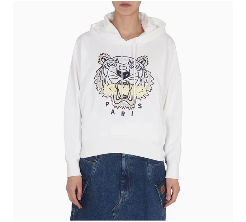 商品Kenzo|KENZO 女士白色卫衣 FC52SW8714XL-01B,价格¥2249,第5张图片详细描述