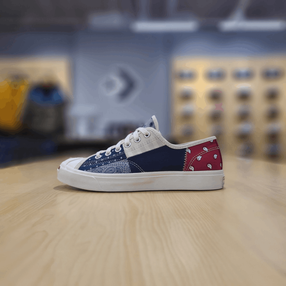 商品【预售商品15天发货】 Converse|【韩国直邮|包邮包税】匡威[converse] 运动鞋 Jack Purcell 金色 基本的 装饰 购物 中腰海军蓝 171725C,价格¥404,第2张图片详细描述