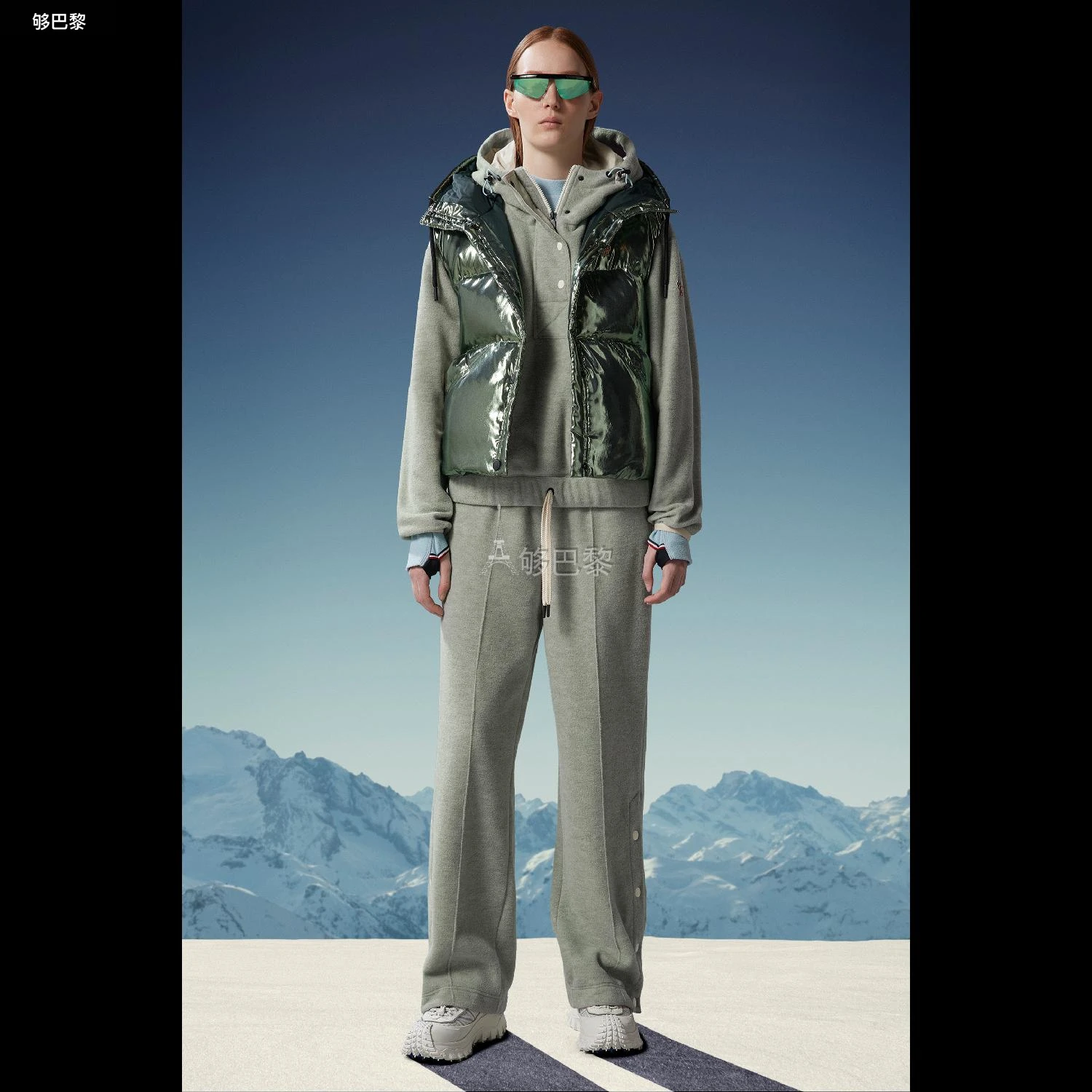 商品Moncler|【预售】 MONCLER 盟可睐 25春夏 女士 休闲裤 女士抓绒运动裤 I20988H0000389A1Z819 ,价格¥5453,第4张图片详细描述