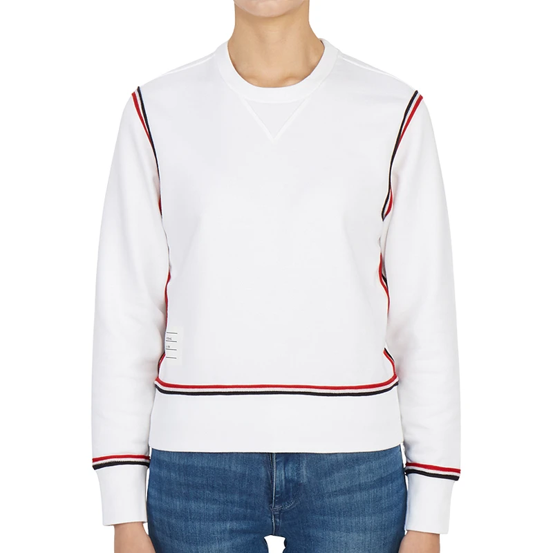 商品Thom Browne|THOM BROWNE 女士白色长袖卫衣 FJT179A-06931-100,价格¥2974,第1张图片详细描述