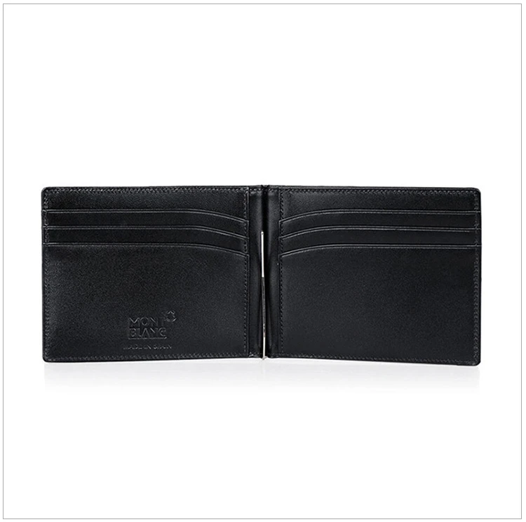商品[国内直发] MontBlanc|Mont Blanc 万宝龙 男士大班系列黑色牛皮6片格配金属票夹钱夹 5525,价格¥1531,第15张图片详细描述