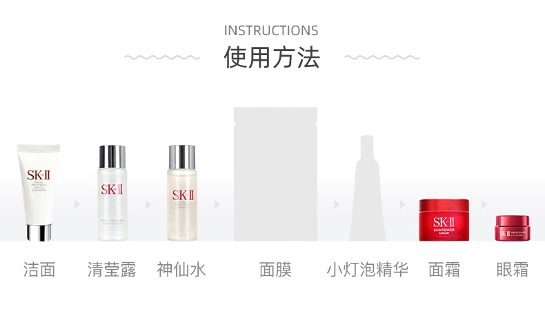 商品SK-II|SK2星品体验套装洗面奶神仙水眼霜大红瓶面霜试用装sk2,价格¥475,第10张图片详细描述