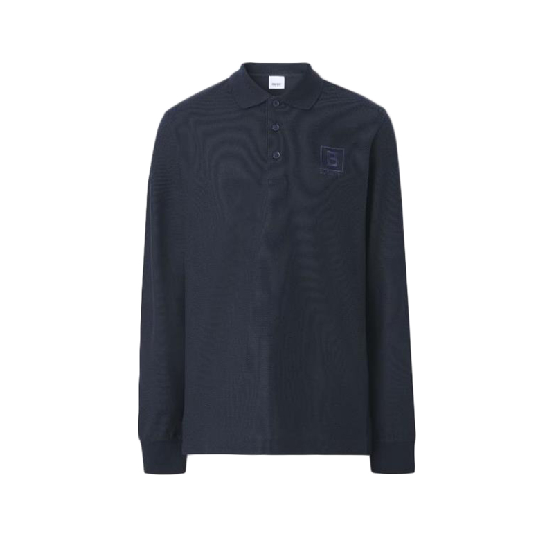 商品Burberry|【现货】博柏利 男士棉质徽标长袖Polo衫80530631（三色）,价格¥1390,第2张图片详细描述