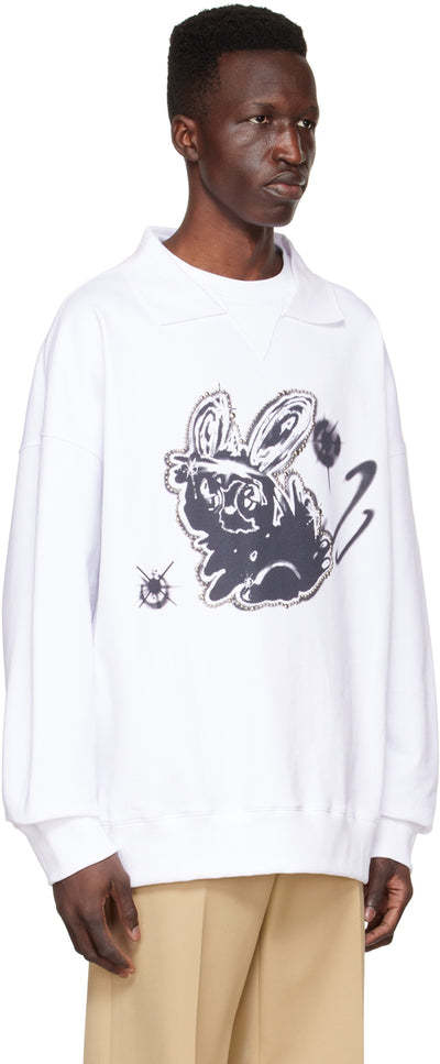 商品We11done|WE11DONE 男士白色卫衣 WD-TS1-22-581-U-WH 【韩国产地商品,大陆地区收货约30-40天】,价格¥1866,第3张图片详细描述