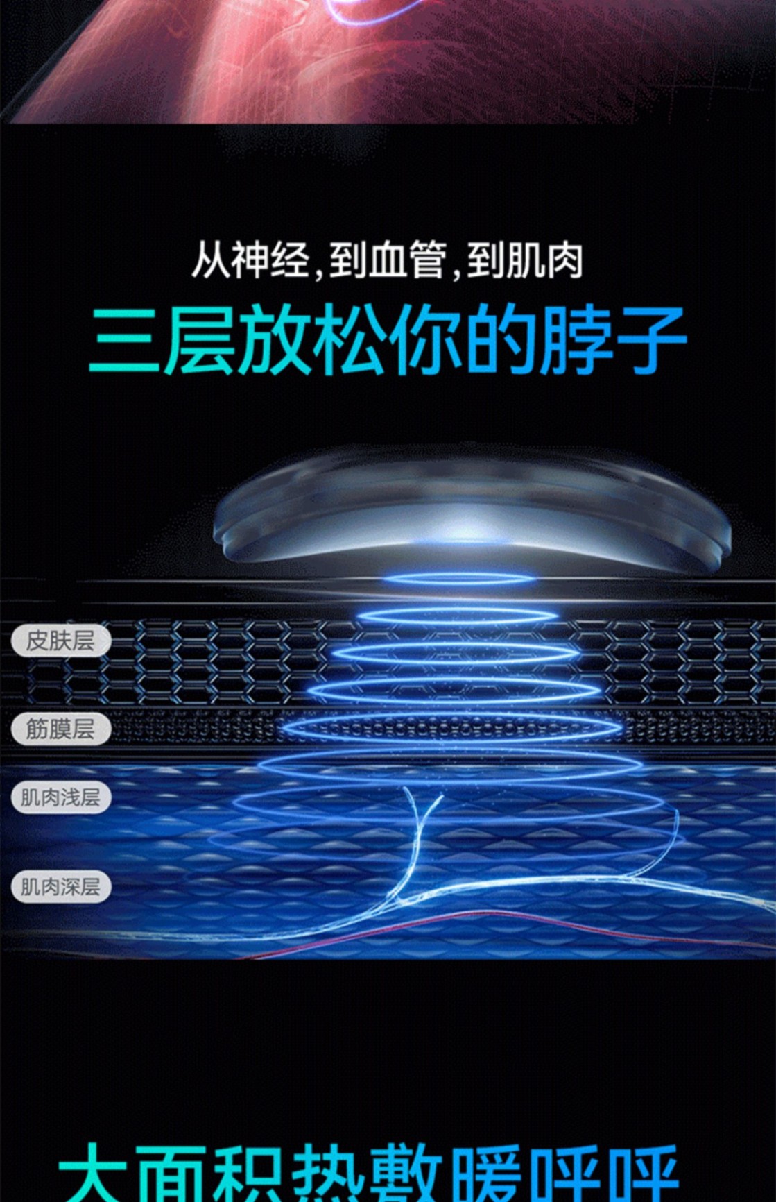 商品[国内直发] SKG|颈椎按摩器G1系列3代 豪华款脉冲护肩颈部按摩仪脖子热敷,价格¥266,第6张图片详细描述