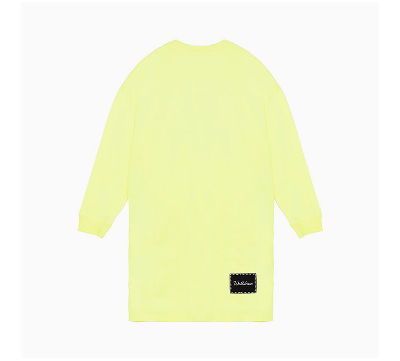 商品We11done|We11done 女士荧光黄长款桃心卫衣 WD-TT0-21-516-U-NY,价格¥1541,第8张图片详细描述