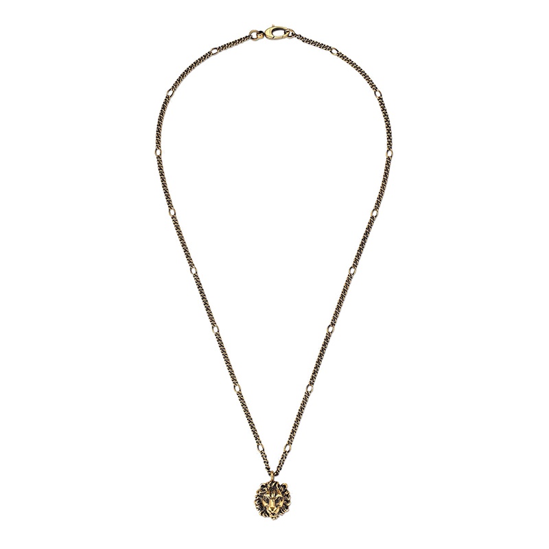 商品Gucci|GUCCI/古驰 金色金属狮子头吊坠项链410673I46008233,价格¥2385,第16张图片详细描述