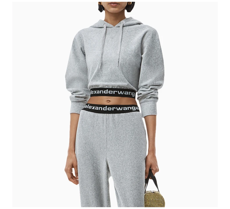 商品Alexander Wang|ALEXANDER WANG 灰色女士卫衣/帽衫 4CC1211197-030,价格¥2090,第3张图片详细描述