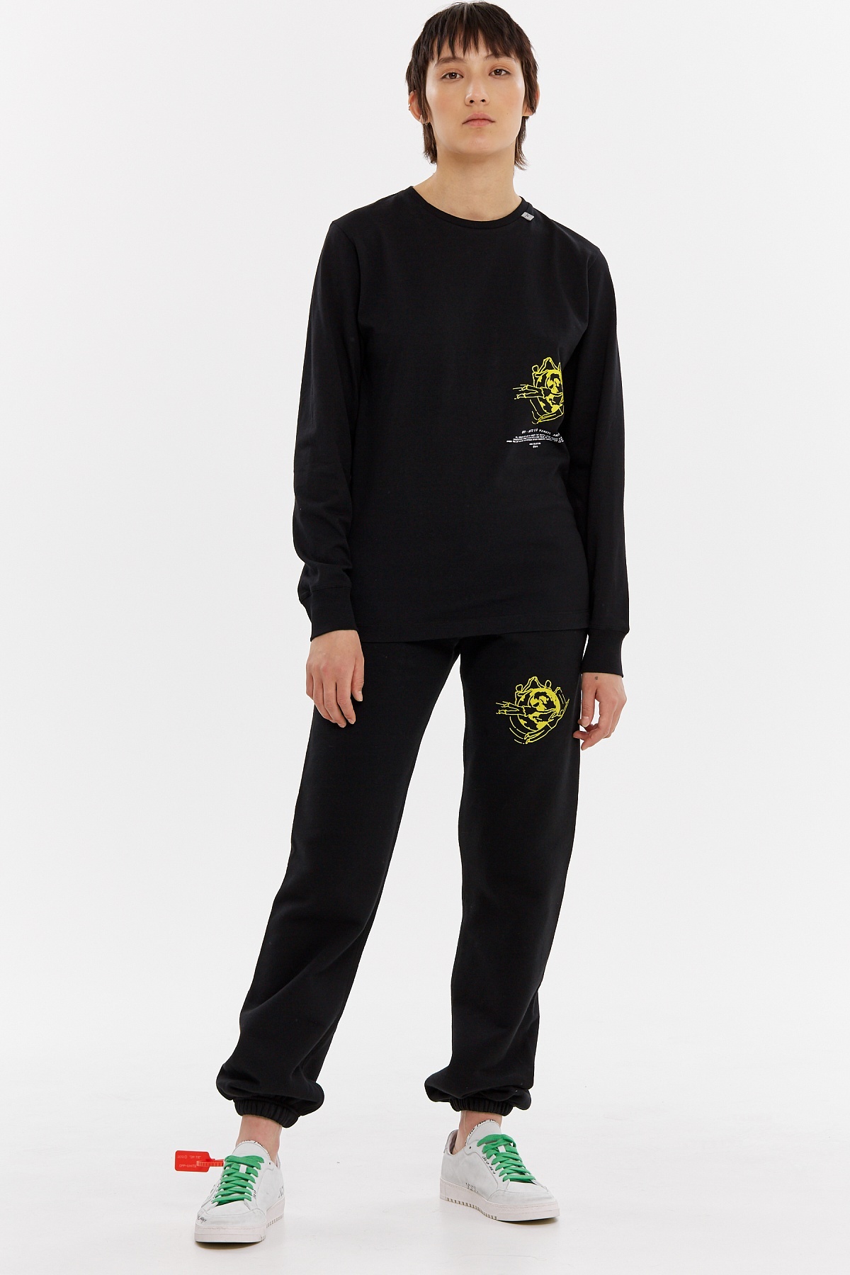商品Off-White|男黑棉质油画印花长袖OMAB001S20185012-1060（澳门仓发货）,价格¥1681,第3张图片详细描述