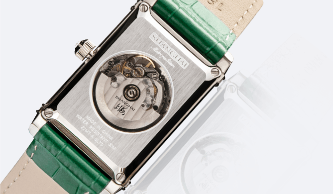 商品[国内直发] SHANGHAI WATCH|大都会系列镜耀 双层镶石 自动上链机械女士腕表,价格¥3117,第14张图片详细描述