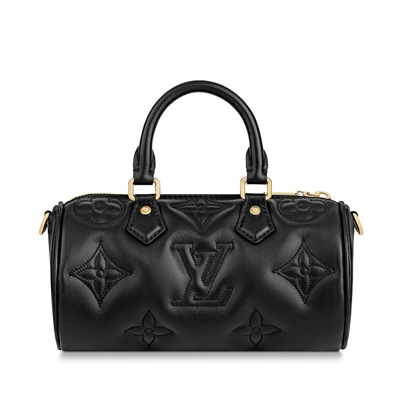 商品Louis Vuitton|【预售十天】Louis Vuitton/路易威登 经典款PAPILLON BB系列 女士黑色徽标压纹牛皮革配可拆卸链条肩带单肩斜挎手提链条包M59800,价格¥20073,第4张图片详细描述