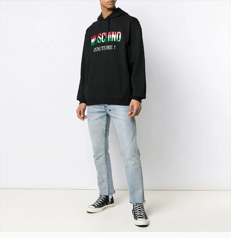 商品Moschino|Moschino 莫斯奇诺 男士黑色长袖连帽卫衣 ZA1709-0227-1555,价格¥1596,第20张图片详细描述