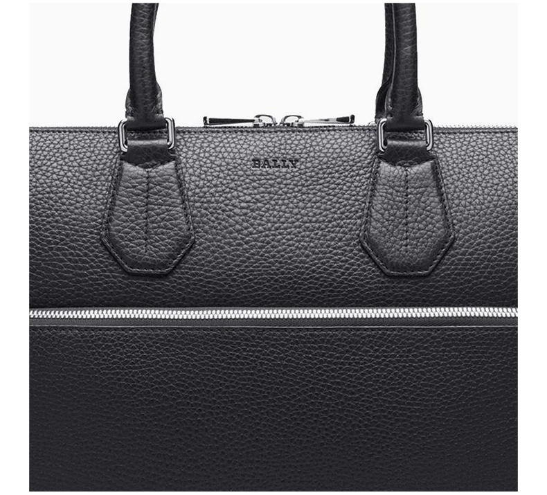 商品Bally|Bally 巴利 黑色皮革男士挎包 6207727,价格¥3139,第5张图片详细描述