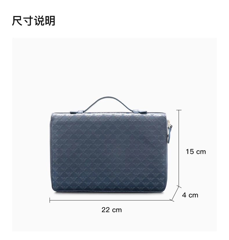 商品[国内直发] Emporio Armani|EMPORIO ARMANI 灰色男士手拿包 Y4R015-YC043-80482,价格¥2306,第3张图片详细描述