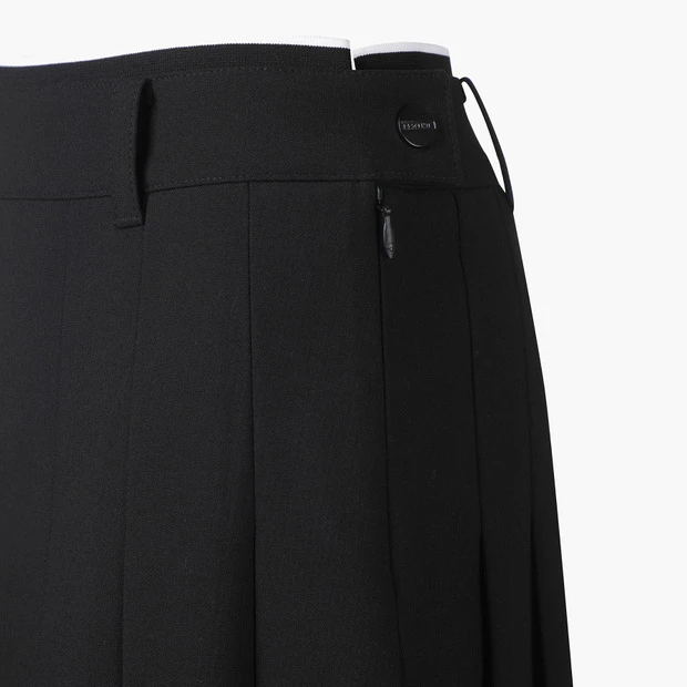 商品【预售商品15天发货】 DESCENTE|高尔夫系列女性松紧带细节百褶裙优雅 DO32WFSK93-BLKG,价格¥1025,第21张图片详细描述