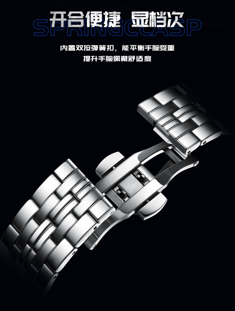 商品[国内直发] Mark Fairwhale|马克华菲品牌手表男士陀飞轮商务多功能机械表,价格¥526,第12张图片详细描述
