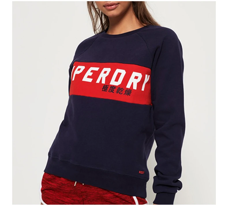 商品[国内直发] Superdry|SUPERDRY 海军蓝女士卫衣/帽衫 G20141SQ-JEF,价格¥140,第5张图片详细描述