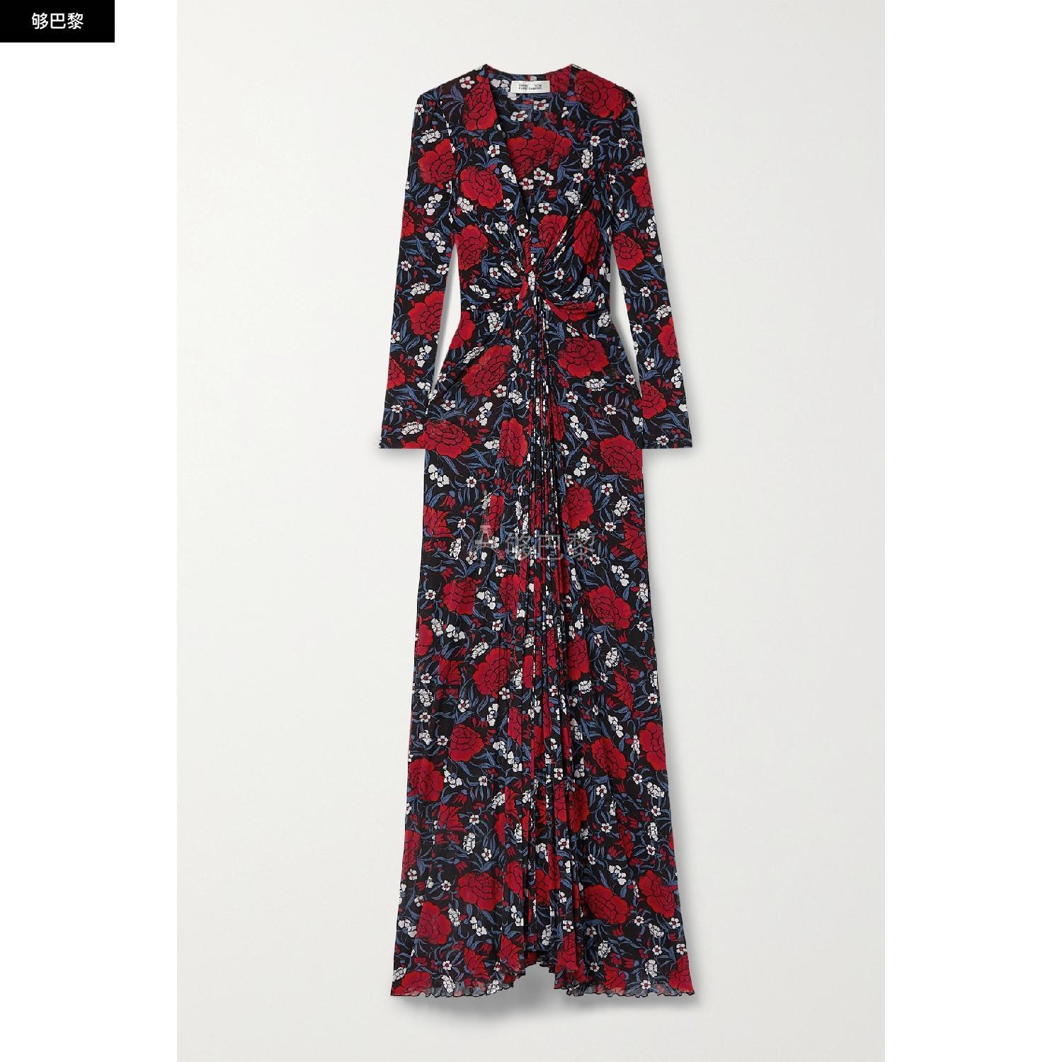 商品Diane von Furstenberg|【特惠6.0折】包邮包税【预售7天发货】 DIANE VON FURSTENBERG 23秋冬 女士 连衣裙 Adara 垂坠花卉印花弹力网布超长连衣裙 1647597289317290 DVFDL4Q033PFFFT ,价格¥3811,第4张图片详细描述
