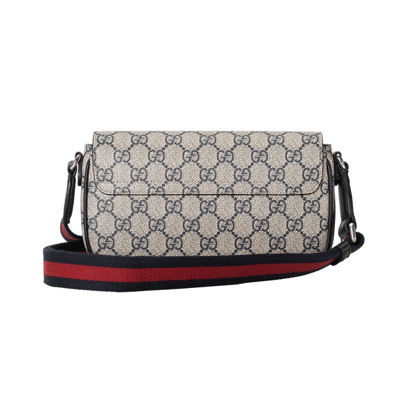 商品Gucci|古驰 23新款 OPHIDIA女士迷你米色/乌木色GG帆布配皮按扣开合斜挎包 76496196IWG8745（两色可选）,价格¥7992,第8张图片详细描述
