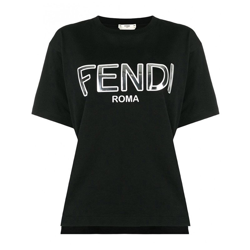 商品Fendi|Fendi 芬迪 女士黑色印花短袖T恤 FAF077-A6JE-F0GME,价格¥1581,第3张图片详细描述