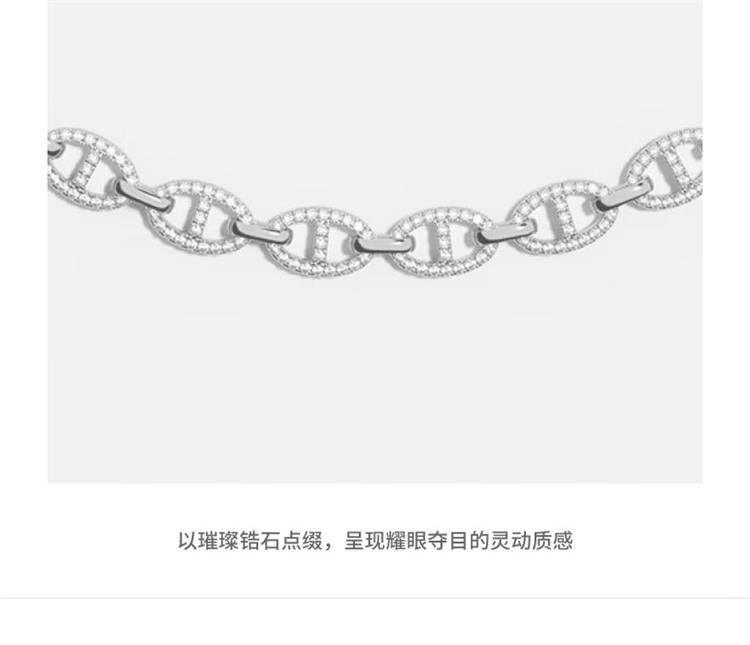商品apm Monaco|APM Monaco 链环银白色项链时尚前卫精致 项链 AC6312OX,价格¥3171,第2张图片详细描述