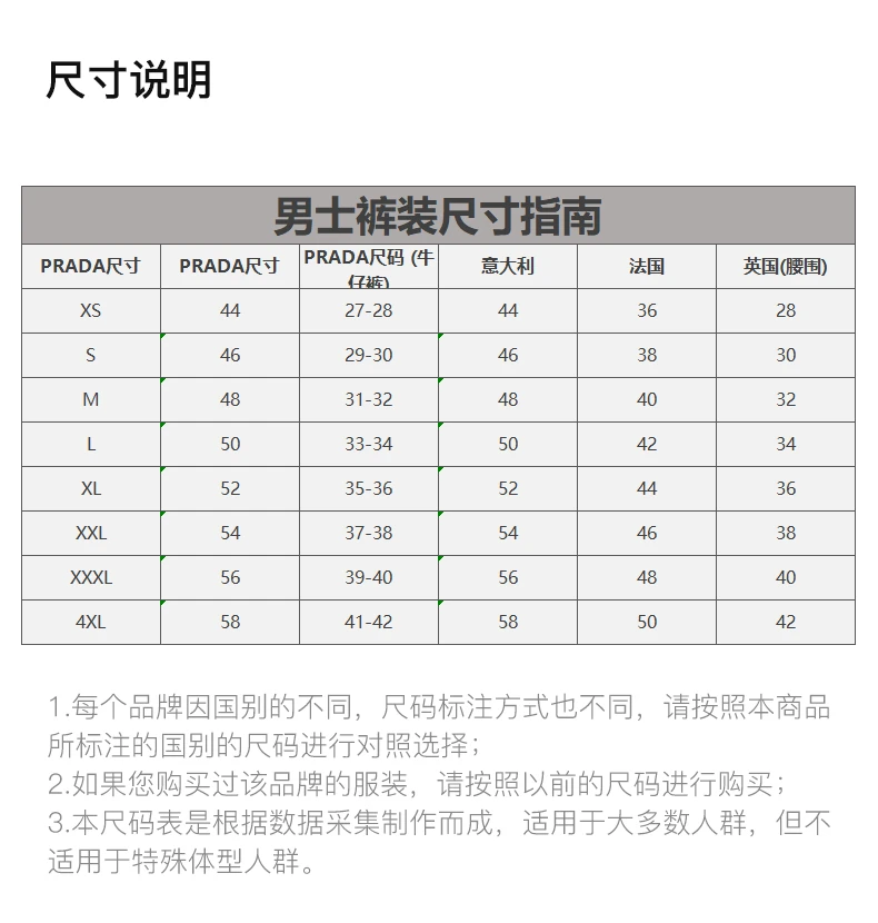 商品[国内直发] Prada|PRADA 普拉达 男士黑色羊毛休闲裤 UPA841-D39-F0002,价格¥2553,第3张图片详细描述