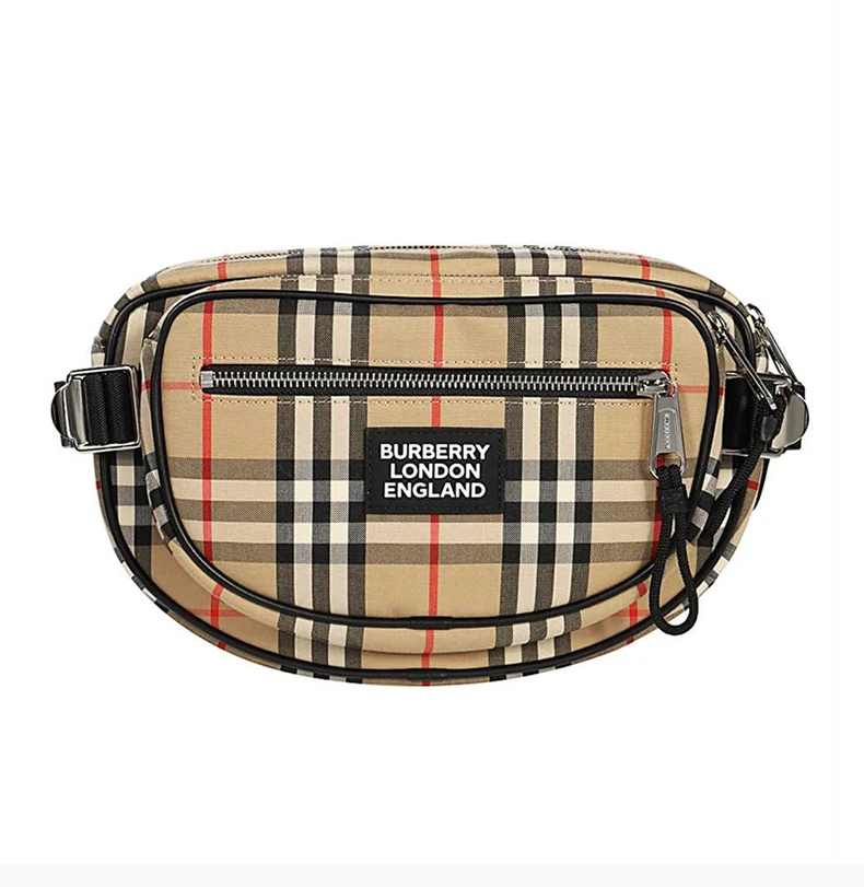 商品Burberry|Burberry 博柏利 卡其色格纹男士腰包 8023034,价格¥3994,第4张图片详细描述