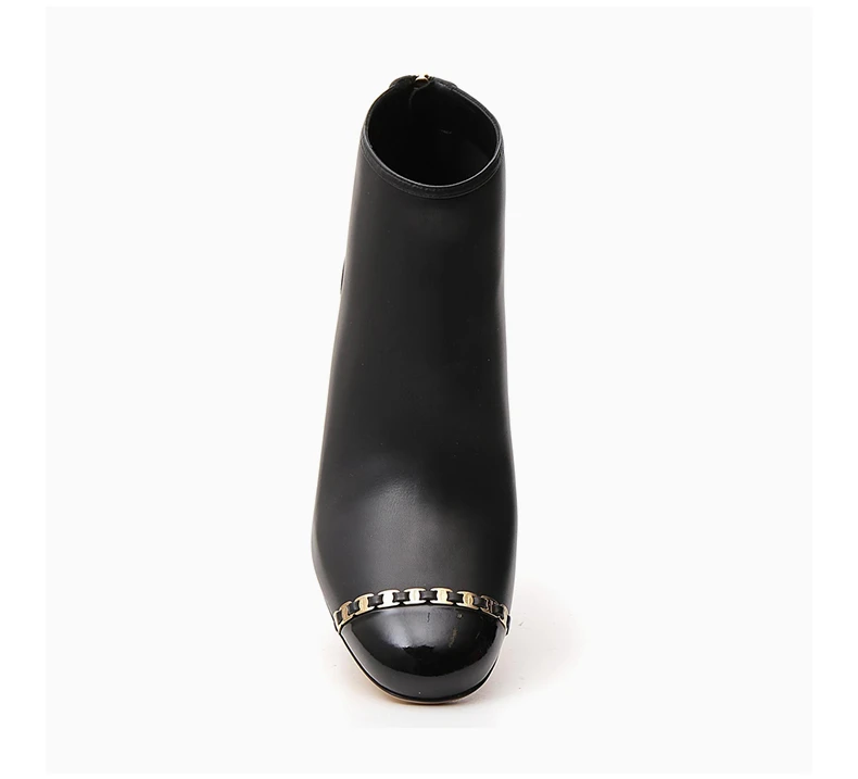 商品Salvatore Ferragamo|SALVATORE FERRAGAMO 菲拉格慕 女士黑色小牛皮踝靴 01-P057-704006,价格¥3567,第6张图片详细描述