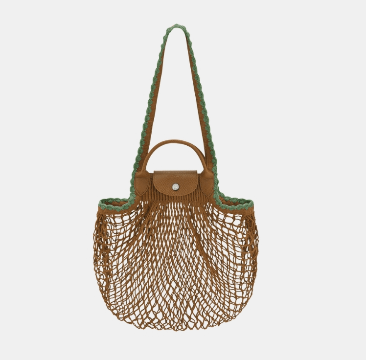 商品Longchamp|珑骧女士织物手提单肩包购物网袋多色大号/迷你（香港仓发货）,价格¥568,第16张图片详细描述