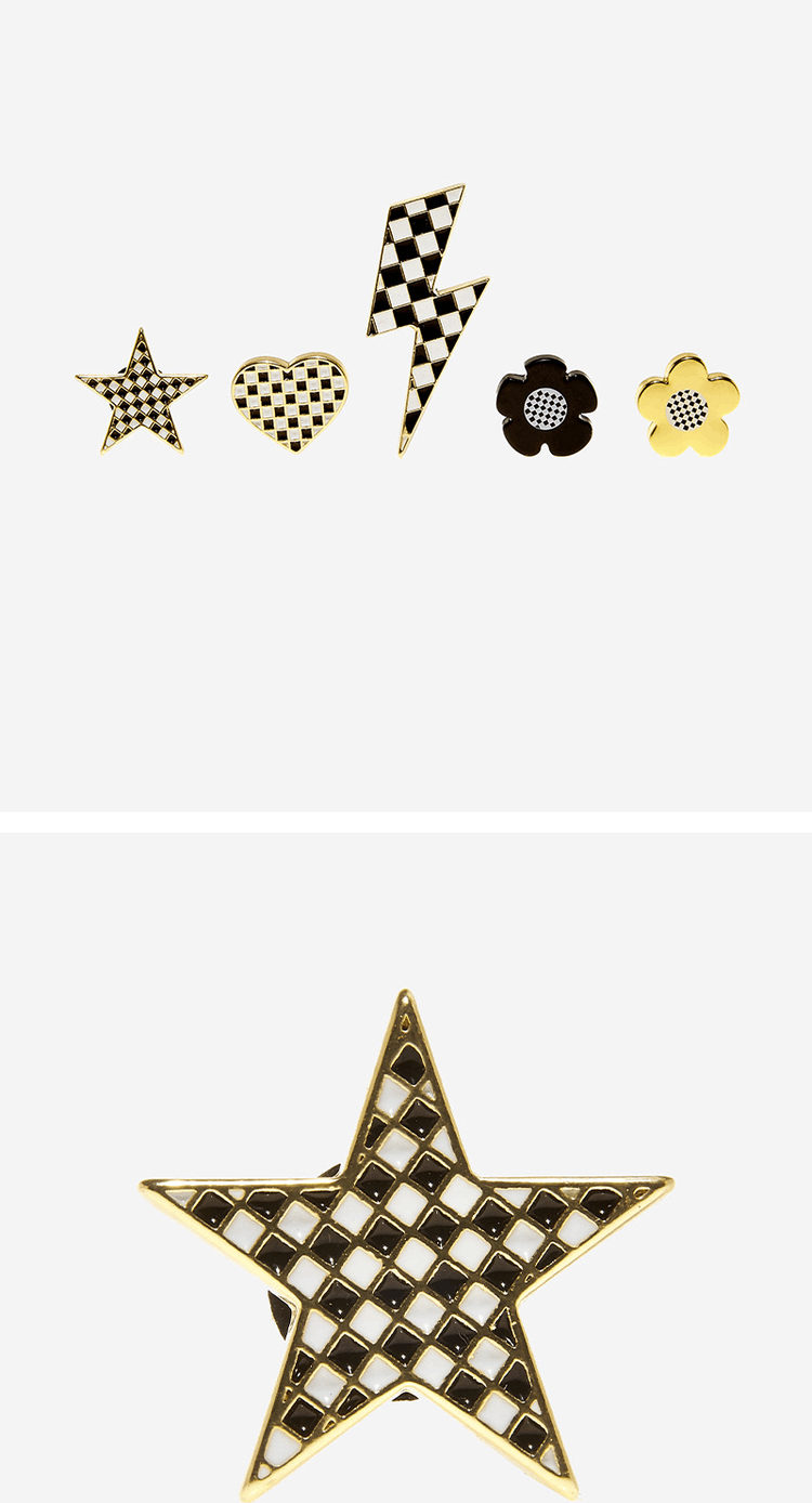 商品Crocs|【Brilliant|包邮包税】卡骆驰 CHECKERBOARD ICONS 5 PACK 鞋配饰 鞋装饰卡扣  CRS10012099 FFF,价格¥259,第2张图片详细描述