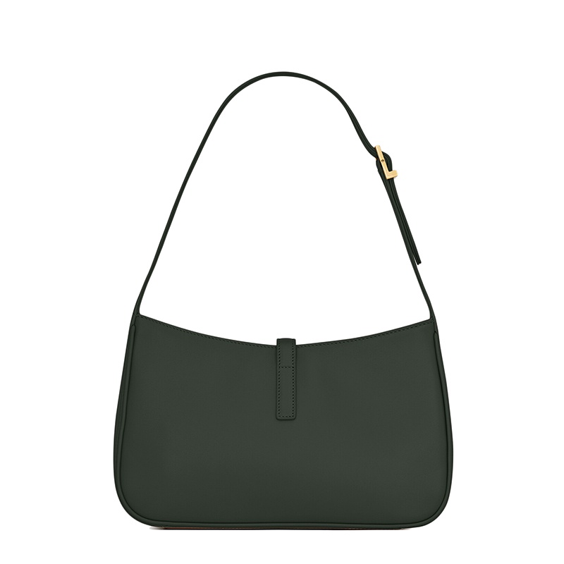 商品Yves Saint Laurent|SAINT LAURENT PARIS/圣罗兰 YSL 22春夏新款LE 5 À 7�系列 女士深绿色光滑牛皮革标志金扣单肩手提腋下包,价格¥14908,第5张图片详细描述