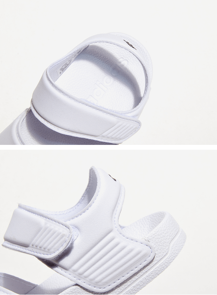 商品Adidas|【Brilliant|包邮包税】阿迪达斯 ADILETTE SANDAL K 儿童  凉鞋 沙滩鞋 运动凉鞋 拖鞋  GW0342 FTWWHT/CBLACK/FTWWHT,价格¥217,第2张图片详细描述