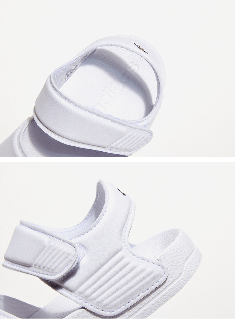 商品Adidas|【Brilliant|包邮包税】阿迪达斯 ADILETTE SANDAL K 儿童  凉鞋 沙滩鞋 运动凉鞋 拖鞋  GW0342 FTWWHT/CBLACK/FTWWHT,价格¥200,第4张图片详细描述