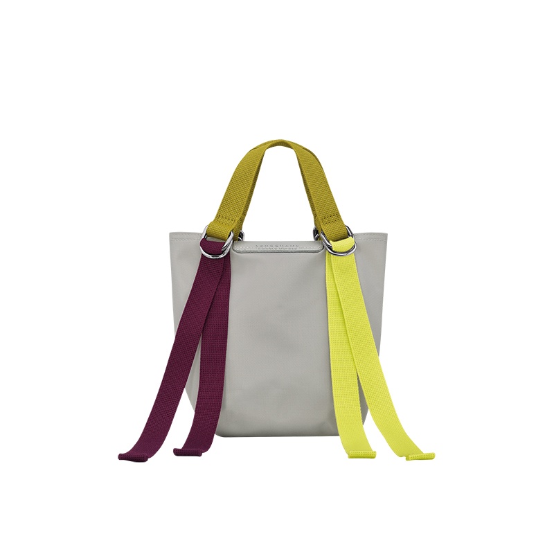 商品Longchamp|珑骧 女士帆布暗银色五金按扣开合饰有可调彩色节肩带迷你托特包（6色可选）,价格¥1122,第16张图片详细描述