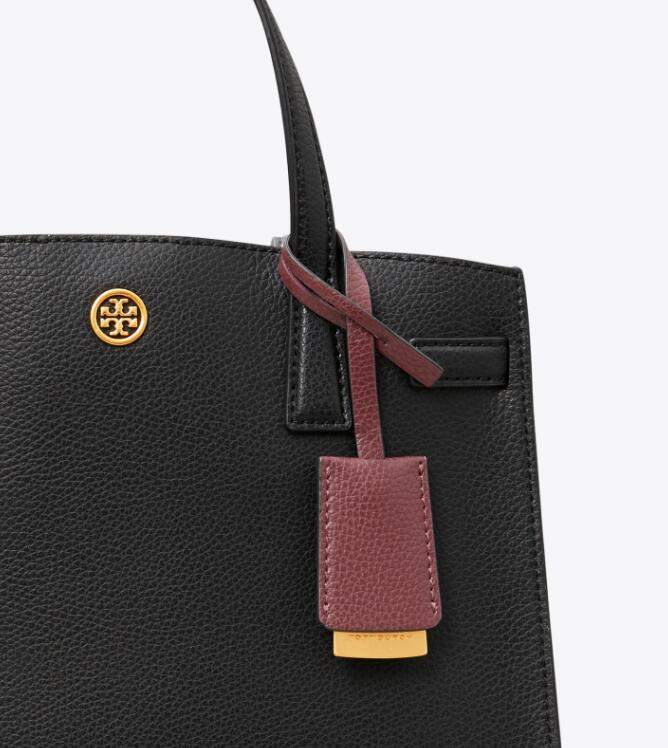 商品[国内直发] Tory Burch|汤丽柏琦 TB女包 奢侈品Walker黑色皮质简约气质手提单肩斜挎包 73625-001,价格¥3167,第4张图片详细描述