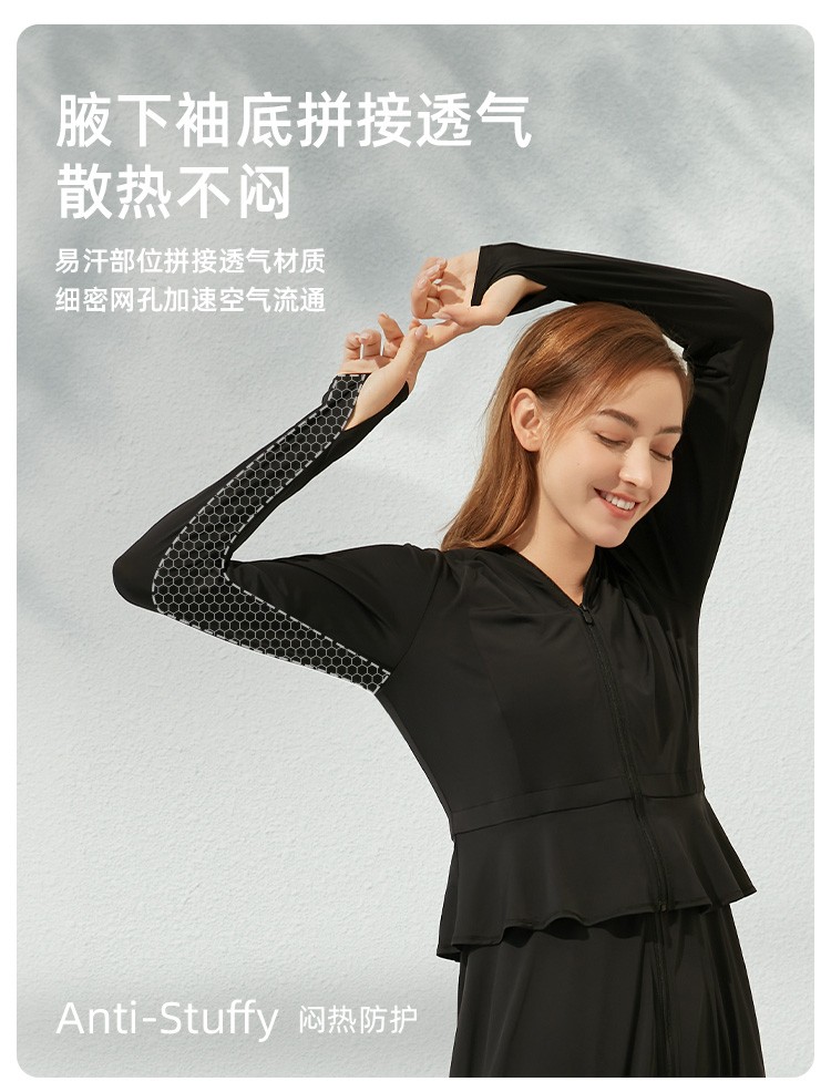 商品[国内直发] Beneunder|蕉下长款防晒衣女夏防紫外线户外凉感原纱冰丝透气专业全身防晒服,价格¥349,第18张图片详细描述
