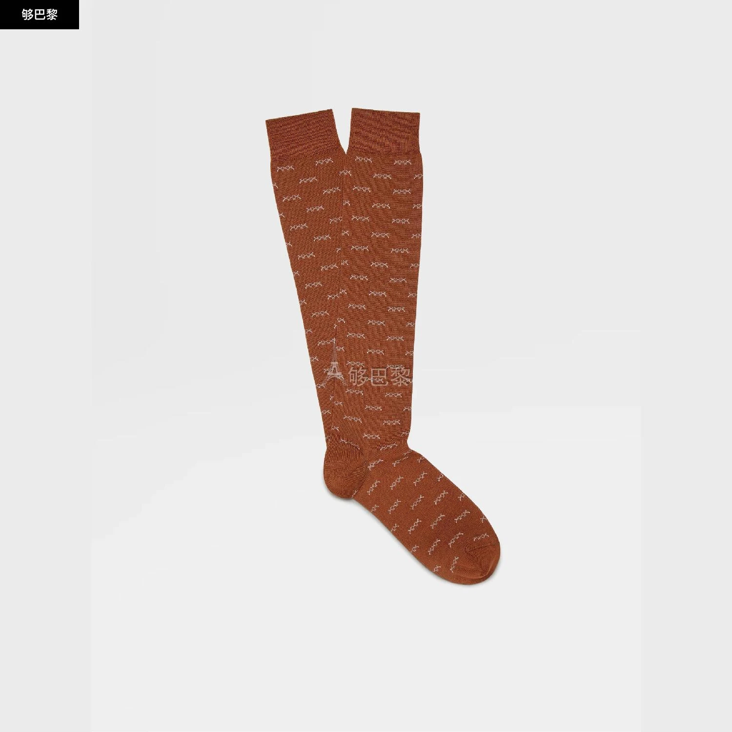 商品Zegna|包邮包税【预售7天发货】 ZEGNA杰尼亚 23秋冬 男士 袜子 Foliage Cotton Blend Socks N5V40-525-229,价格¥512,第4张图片详细描述