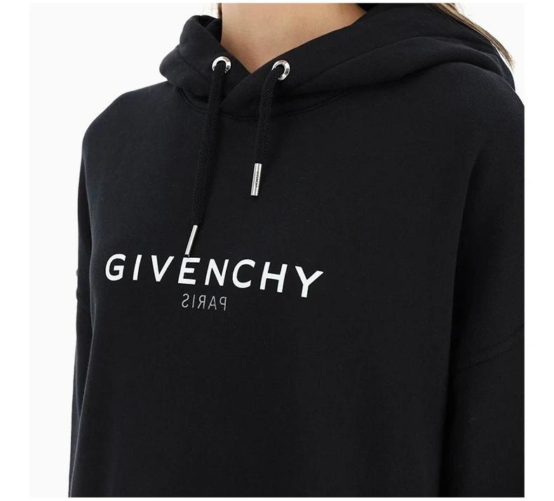 商品Givenchy|GIVENCHY 女士黑色棉质连帽卫衣 BWJ01Z3Z5W-001,价格¥5591,第7张图片详细描述