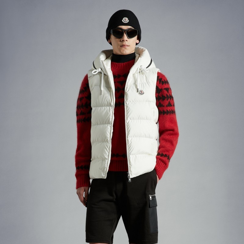 商品Moncler|蒙口 CARDAMINE系列男士白色无袖羽绒服 I20911A0018154A81034,价格¥9173,第4张图片详细描述