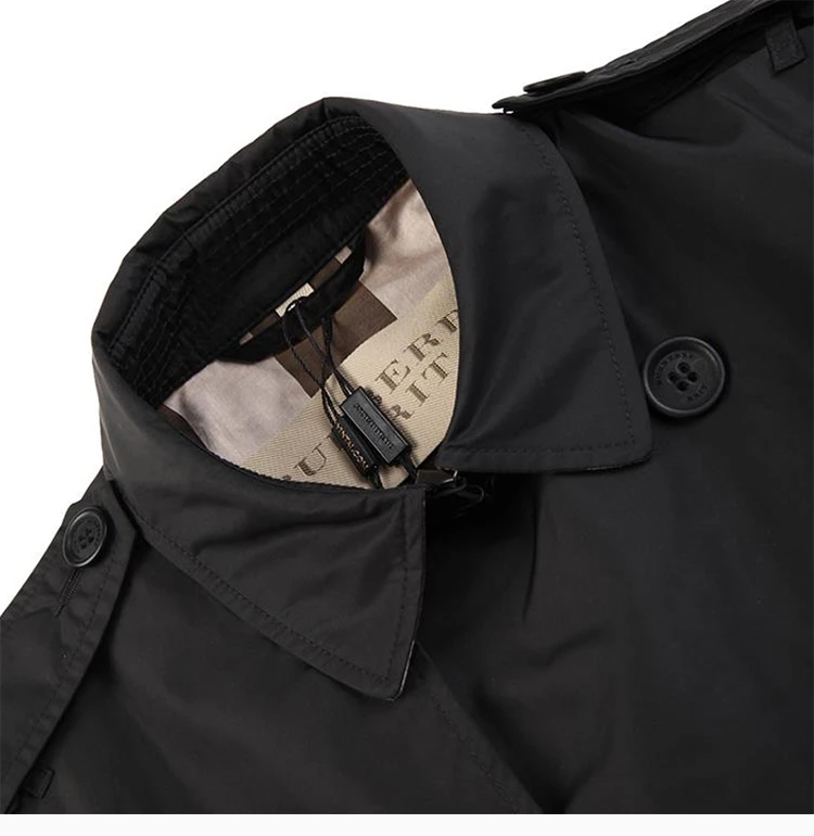 商品Burberry|Burberry 博柏利 黑色男士风衣 3914967,价格¥5015,第4张图片详细描述