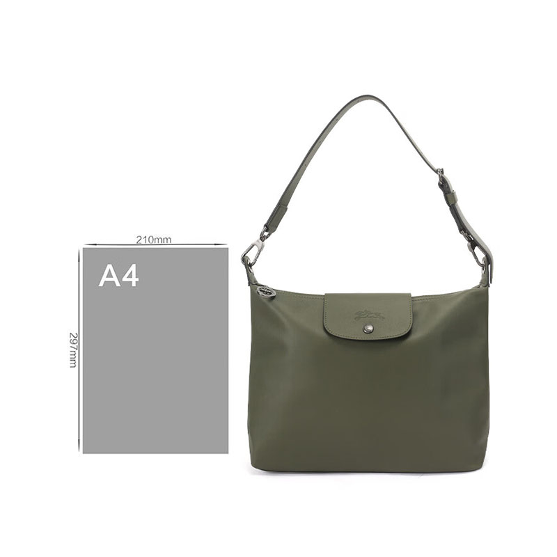 商品[国内直发] Longchamp|珑骧女士斑鸠灰黑色白色牛皮革中号手提单肩包10189 987,价格¥3583,第5张图片详细描述