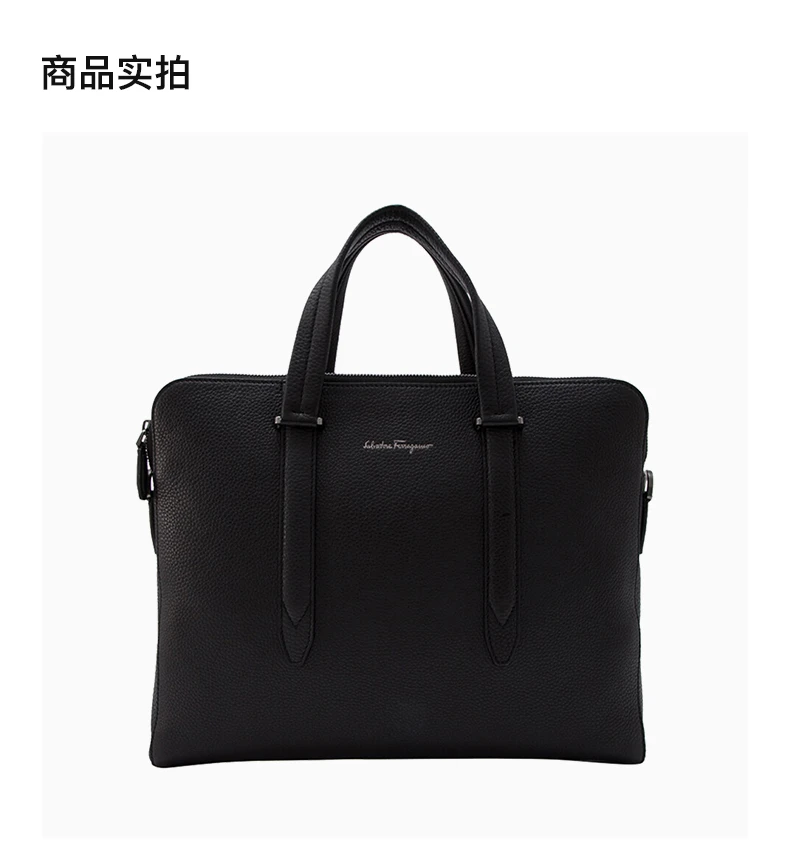 商品[国内直发] Salvatore Ferragamo|SALVATORE FERRAGAMO 男士黑色小牛皮手拿包 24-0469-0670365,价格¥9456,第4张图片详细描述