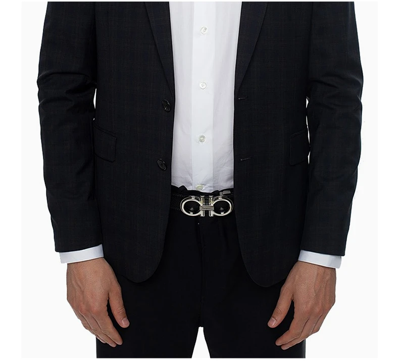 商品Salvatore Ferragamo|SALVATORE FERRAGAMO 黑色男士腰带 67-A254-734227,价格¥3408,第3张图片详细描述