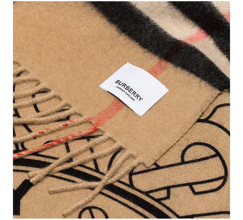 商品Burberry|BURBERRY 男士logo花纹围巾 8045238,价格¥3590,第4张图片详细描述