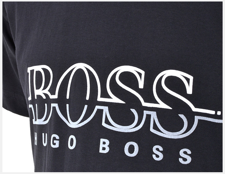 商品Hugo Boss|Hugo Boss 雨果博斯 男士棉质BOSS徽标休闲短袖T恤 TEE2-50389696-410,价格¥527,第9张图片详细描述
