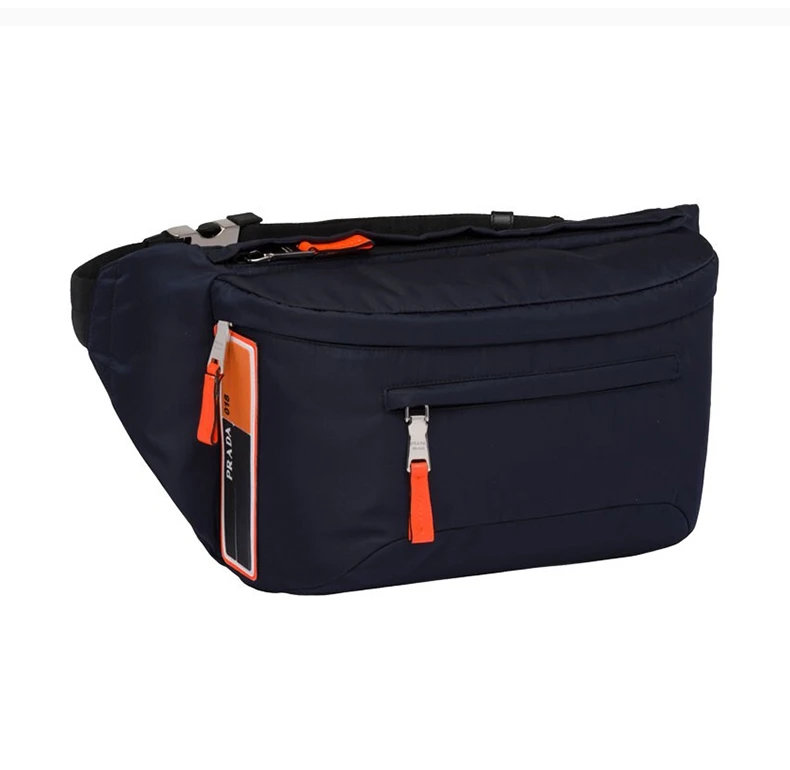商品[国内直发] Prada|Prada 普拉达 深蓝色尼龙男士腰包 2VL004-2BTE-F0XVT,价格¥5601,第5张图片详细描述
