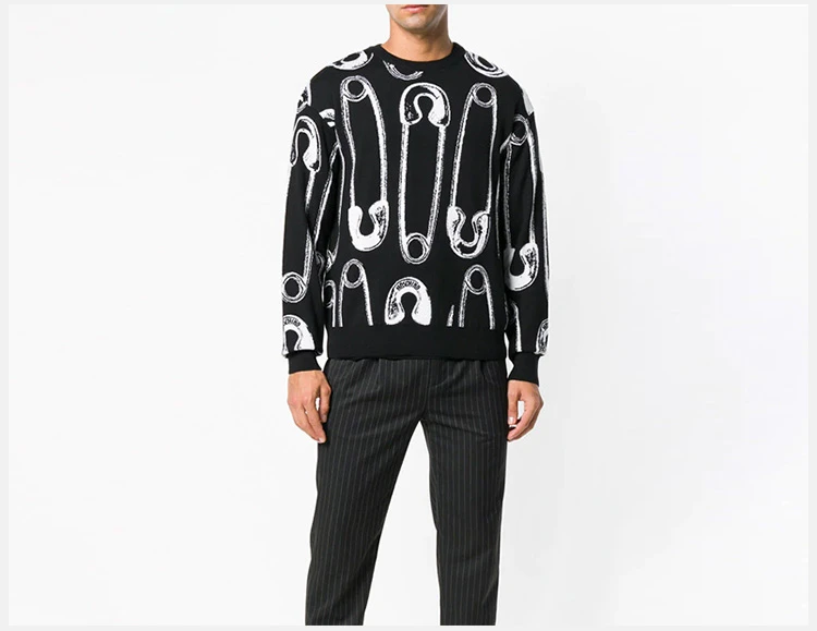商品[国内直发] Moschino|MOSCHINO 黑色男士卫衣/帽衫 ZJ0927-5200-4555,价格¥1387,第9张图片详细描述