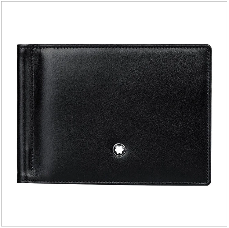 商品[国内直发] MontBlanc|Mont Blanc 万宝龙 男士大班系列黑色牛皮6片格配金属票夹钱夹 5525,价格¥1531,第13张图片详细描述