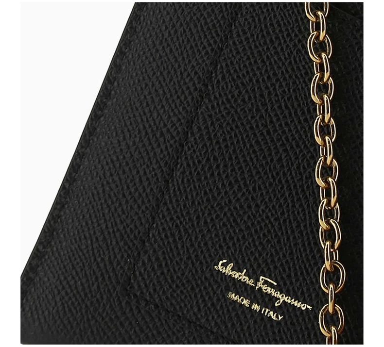 商品Salvatore Ferragamo|SALVATORE FERRAGAMO 女士黑色皮革手机包 22-E016-734292,价格¥2075,第7张图片详细描述